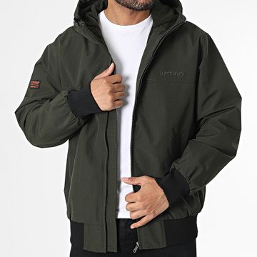 Superdry - Surplus Nylon Chaqueta con capucha y cremallera M5011876A Verde caqui