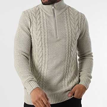 Jack And Jones - Craig Beige Sudadera con cremallera