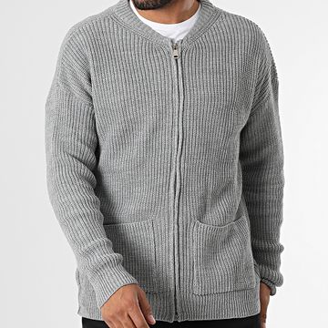 Classic Series - Chaleco gris con cremallera