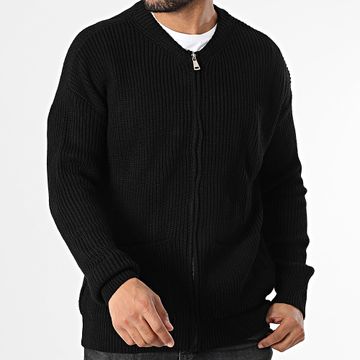 Classic Series - Chaleco negro con cremallera