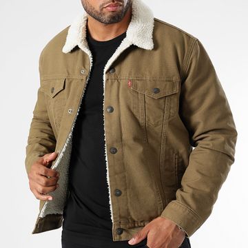 Levi's - Chaqueta con cuello de piel de oveja 16365 Camel