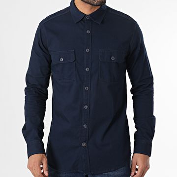 Only And Sons - Camisa Parker azul marino de manga larga