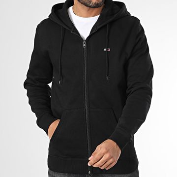 Tommy Jeans - Sudadera con capucha y cremallera Flag 0743 Negro