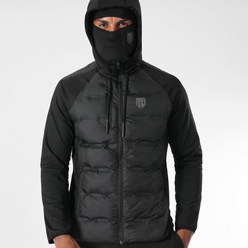 MA9 Mafia Nueve - Sudadera con capucha y pasamontañas reflectantes negros