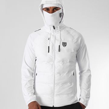 MA9 Mafia Nueve - Sudadera con capucha y pasamontañas reflectantes blancos