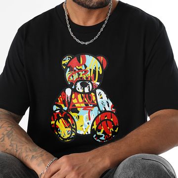 Teddy Yacht Club - Tee Shirt Oversize Large Art Series Classic Front Negro