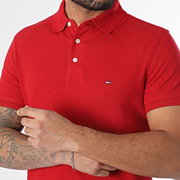 Tommy Hilfiger - Polo Slim Manga Corta 1985 7771 Rojo