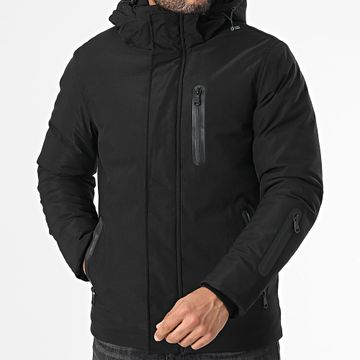 Frilivin - Parka negra con capucha