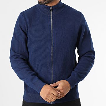 Frilivin - Chaleco con cremallera azul marino