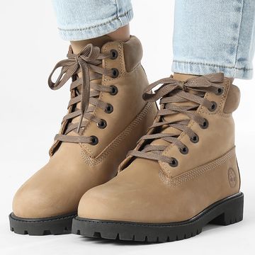 Timberland - Botas Mujer 6 En Encaje Impermeable A6BET Beige Medio Nubuck