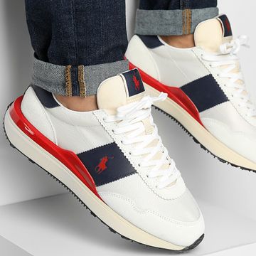 Polo Ralph Lauren - Zapatillas Train 89 Blanco Azul Marino Rojo