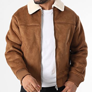 Jack And Jones - Chaqueta Bomber Cuello Oveja Rccted Camel