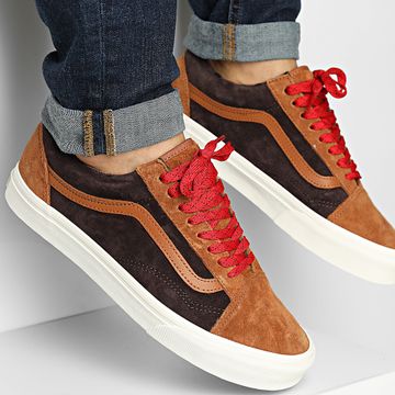 Vans - Baskets Old Skool A2Z42N1Z1 Pig Suede Plaid Glazed Ginger