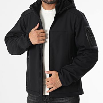 BOSS - Chaqueta con cremallera y capucha Zem 50515100 Negro