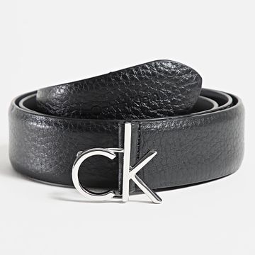 Calvin Klein - Cinturón de mujer Logo Buckle Blet 3.0 3073 Negro