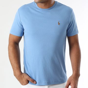 Polo Ralph Lauren - Camiseta Slim Flit Classics azul claro personalizada
