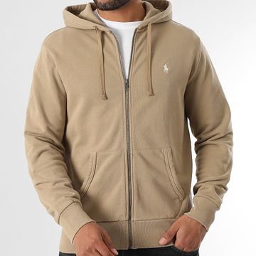 Polo Ralph Lauren - Sudadera con capucha y cremallera Original Player Beige oscuro