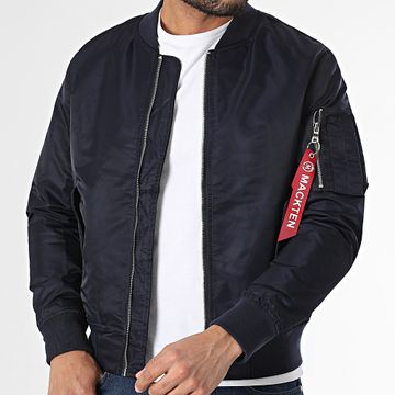 Mackten - Chaqueta bomber azul marino