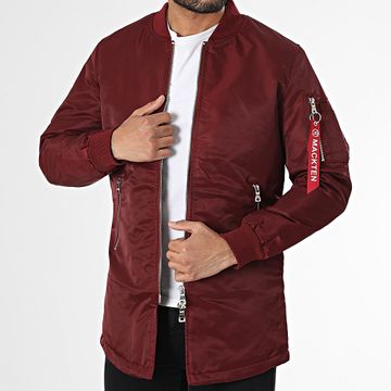 Mackten - Chaqueta larga burdeos