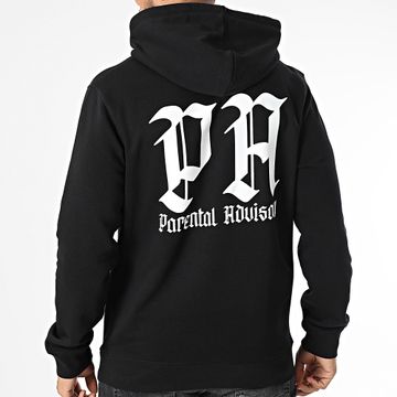 Parental Advisory - Sudadera con capucha Gothic Back Logo Negra