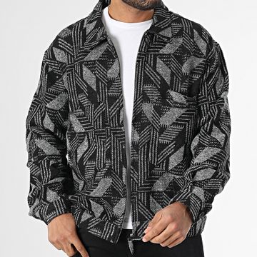 Ikao - Chaqueta negra blanca con cremallera