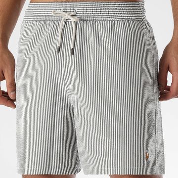 Polo Ralph Lauren - Shorts de baño a rayas Original Player Blanco Verde Caqui
