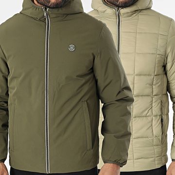 Jack And Jones - Brook Chaqueta reversible con capucha y cremallera Verde caqui