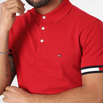 Tommy Hilfiger - Polo Slim Flag Cuff 7518 Rojo
