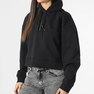 Calvin Klein - Sudadera con capucha para mujer 4718 Negro