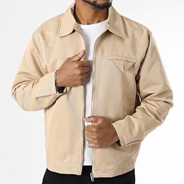 Ikao - Chaqueta con cremallera beige oscuro