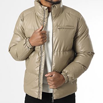 KZR - Chaqueta de plumón gris topo