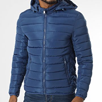 Kymaxx - Chaqueta azul real con capucha