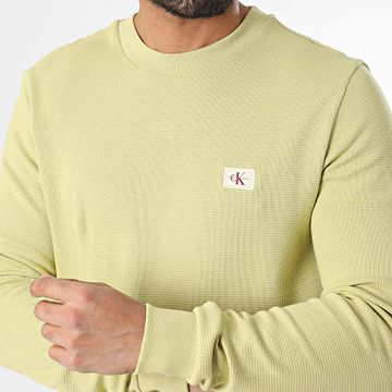 Calvin Klein - Sudadera de cuello redondo 7117 Verde claro