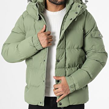Frilivin - Chaqueta con capucha verde caqui