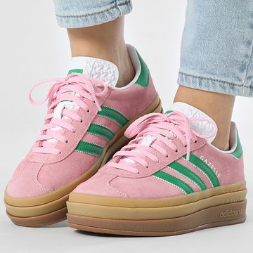Adidas Originals - Gazelle Bold Zapatillas Mujer W IE0420 True Rosa Verde Calzado Blanco