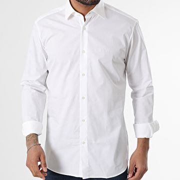 HUGO - Camisa de manga larga Valerio 50519812 Blanco