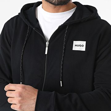 HUGO - Sudadera con cremallera Logo Plata 50524766 Negro Plata