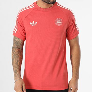 Adidas Originals - Camiseta deportiva a rayas Bayern Munich IY0046 Coral