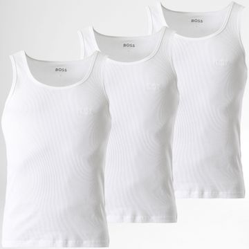 BOSS - Lote de 3 camisetas de tirantes 50542132 Blanco