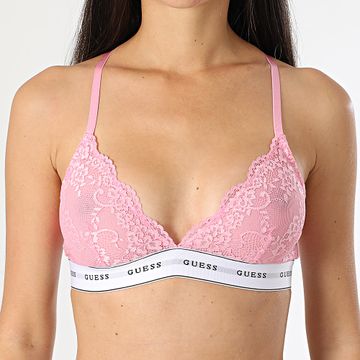 Guess - Sujetador de encaje para mujer O97C02-KBBT0 Rosa claro