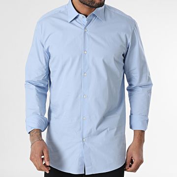 HUGO - Camisa de manga larga Valerio 50519812 Azul claro