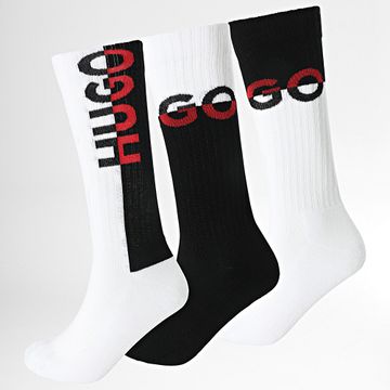 HUGO - Lote de 3 pares de calcetines 50531467 Negro Blanco