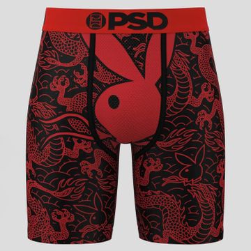 PSD - Playboy Boxer 424180005 Negro Rojo