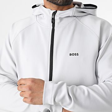 BOSS - Sicon Active Chaqueta con capucha y cremallera 50531224 Gris claro