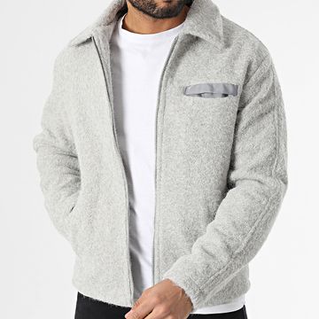 Frilivin - Chaqueta gris con cremallera