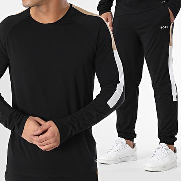 BOSS - Balance Survetement Long Set 50535718 Negro Blanco Beige