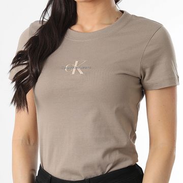 Calvin Klein - Camiseta mujer 3563 Taupe