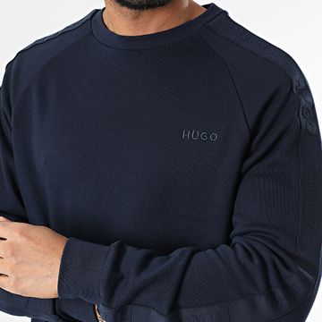 HUGO - Sudadera con logo de cuello redondo 50520494 Azul marino