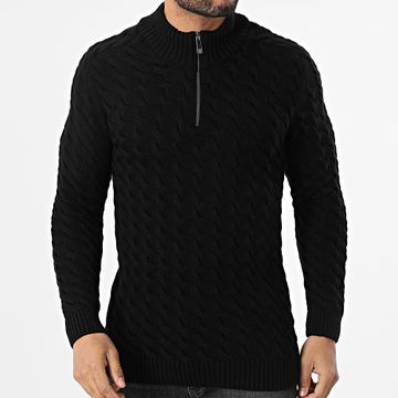 Classic Series - Jersey negro con cremallera