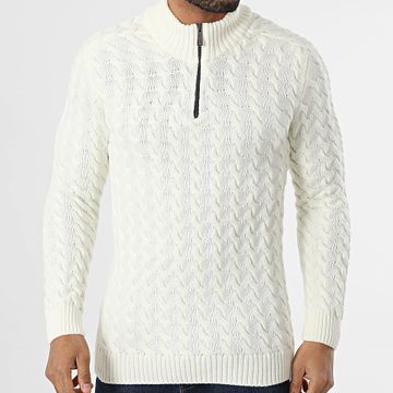 Classic Series - Jersey blanco con cremallera